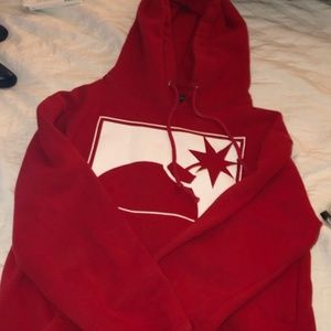 Comfy red bomb sweatshirt